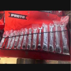 PROTO 14 Piece SAE Standard Ratcheting Wrench Set