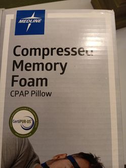 Compressed memory foam CPAP pillow