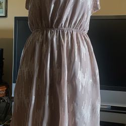 Forever 21 Beige Sparkling Dress 