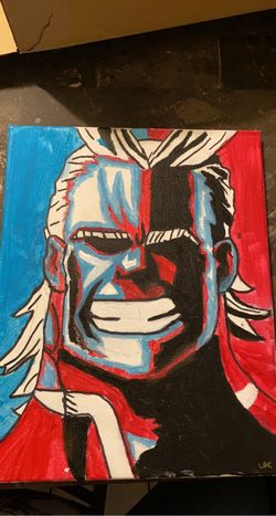 Canvas painting 14x16 almight my hero academia