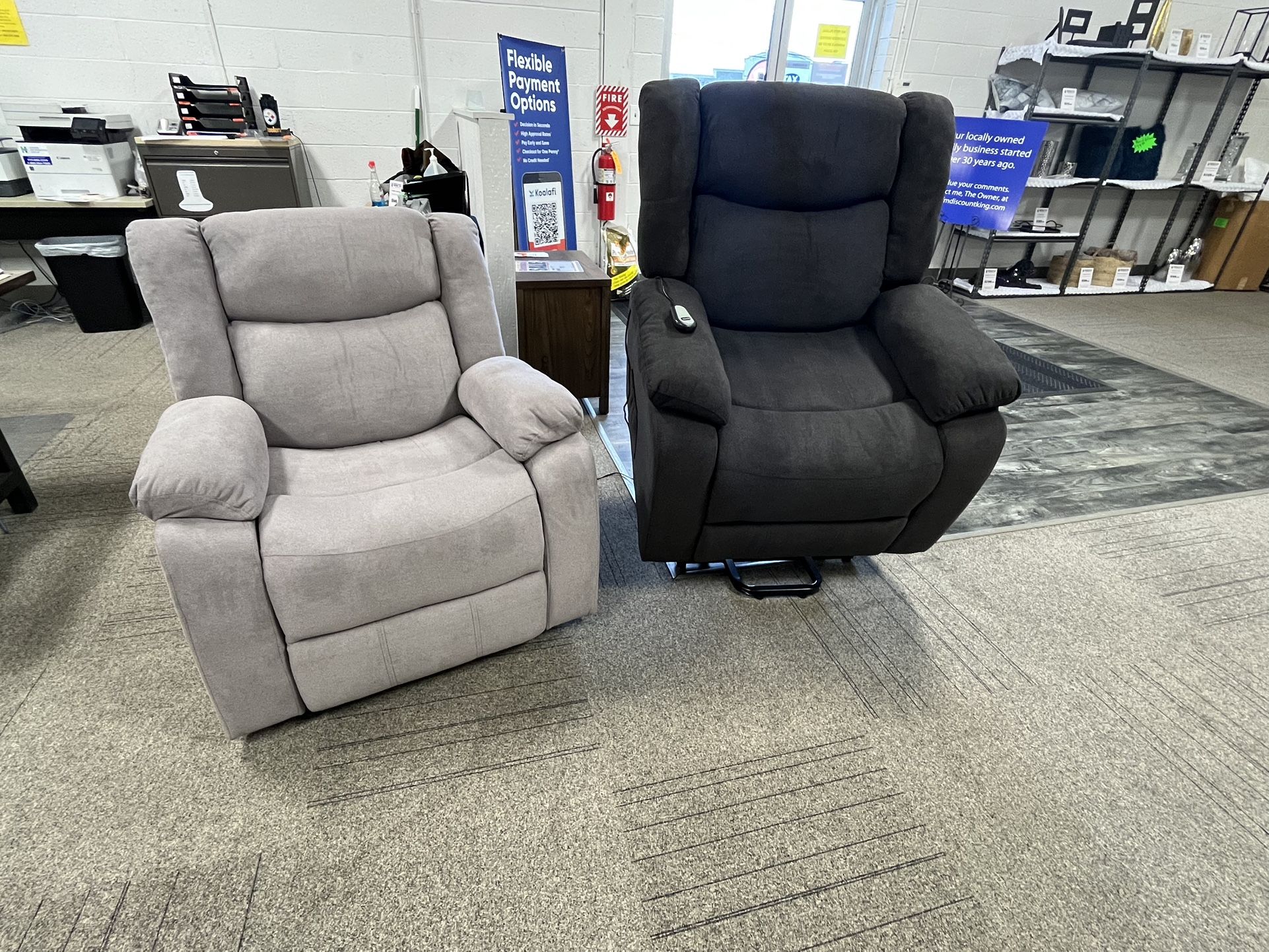 Brand New Power Lift Recliners!
