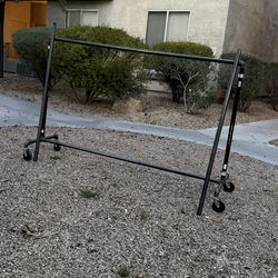 Heavy Duty Industrial Pipe Clothing Rack – Dual Height (200+ lb Capacity)