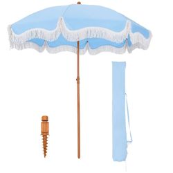 Blue patio Umbrella 7ft