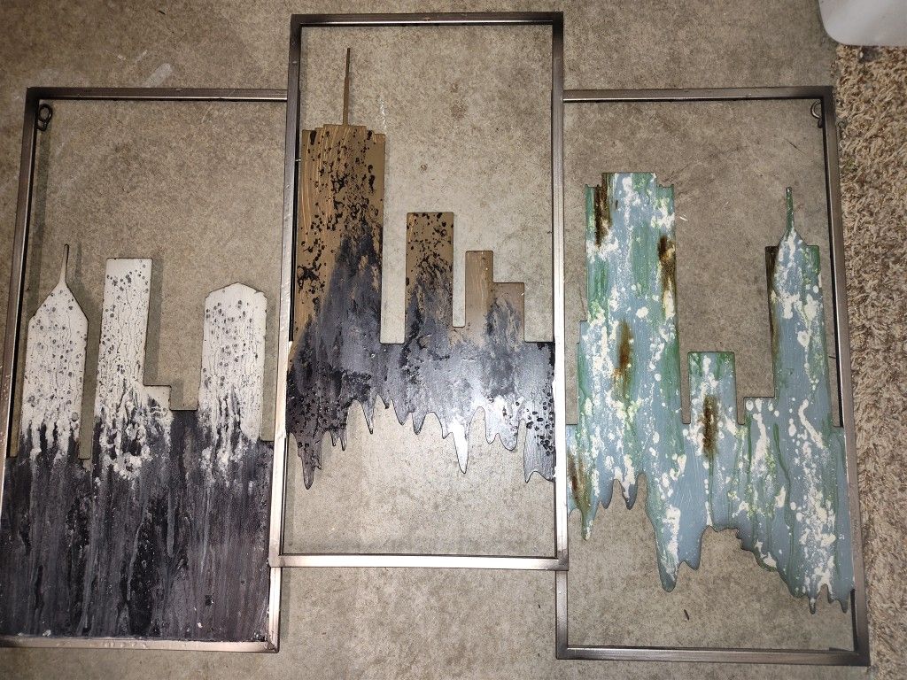 Metal City Wall Art
