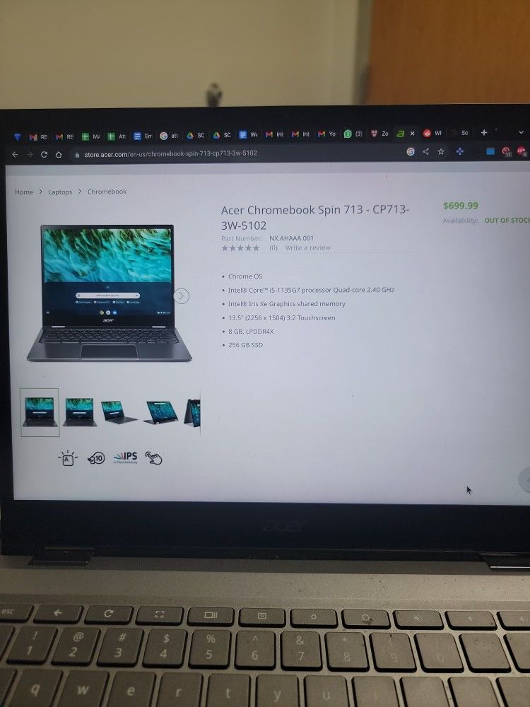 ACER Spin 713 Chromebook - 11th Gen Intel