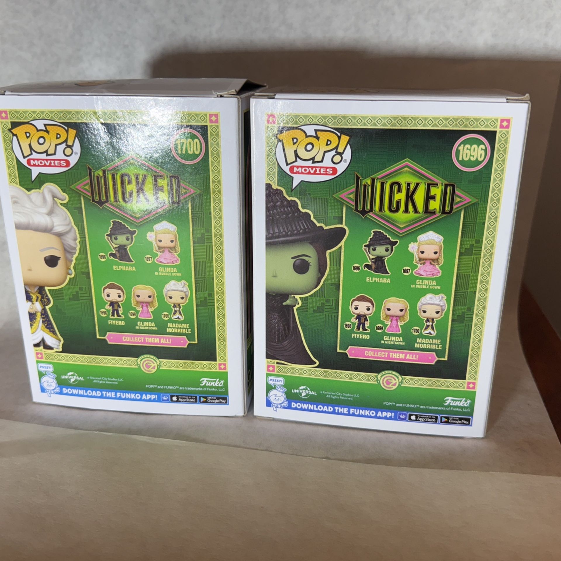 POP! Wicket #1696 & #1700 Elphaba & Madam Morrible $50 Each Collectibles