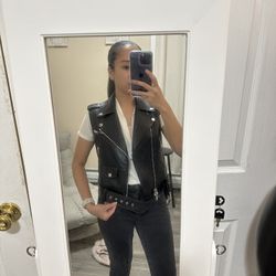 Theory Faux Leather Vest