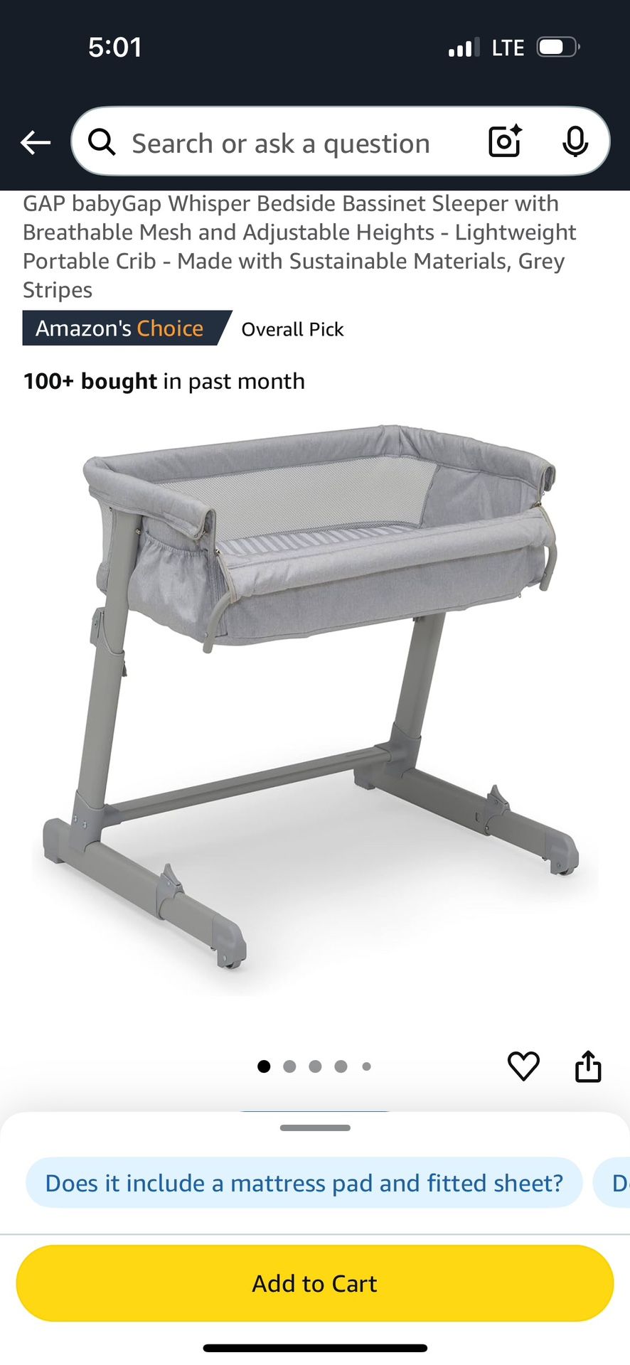 Gap Side Baby Bed