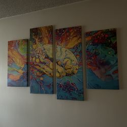 5 Panel Brain Canvas