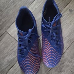 ADIDAS PREDATOR EDGE.4 FxG SOCCER CLEATS YOUTH 5 SHOES BLUE ATHLETIC