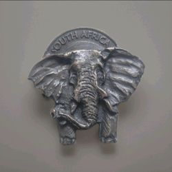 SOUTH AFRICA METAL FRIDGE MAGNET LOCAL WILD ANIMALS BIG ELEPHANT SOUVENIR 2"