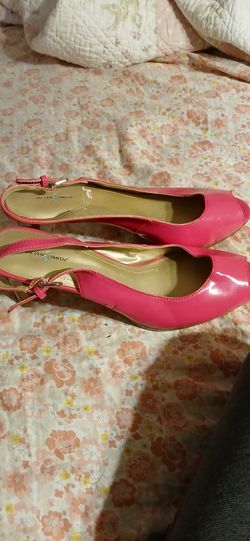 Lds Beautiful Fuscia Open Toe Pumps Verysexy