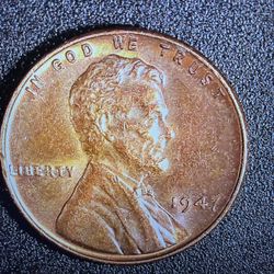 1947 PENNY AU / BU RED  