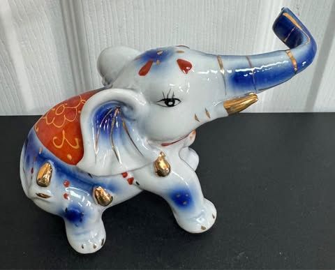 Vintage Porcelain Elephant Figurine just $3