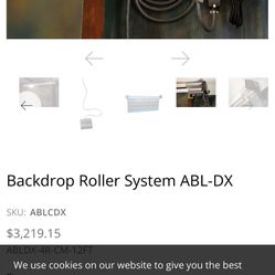 Motorized photo backdrop system $400