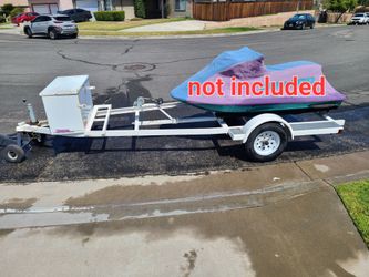 Zeman single Sea-Doo jet ski waverunner trailer with box title in hand