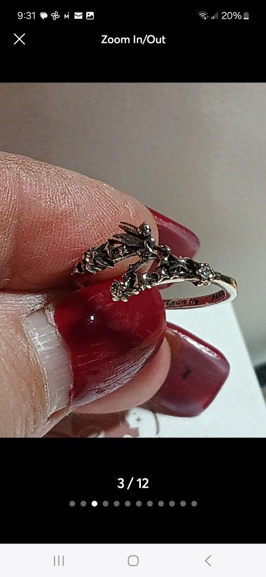 Pandora Disney Authentic Brand New Sterling Silver Sparkling Tinkerbell Ring Size 7 -2 Available