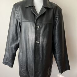 Mens Pebbled Leather Jacket Sz.S