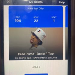 2 Peso Pluma Tickets For October 13th 