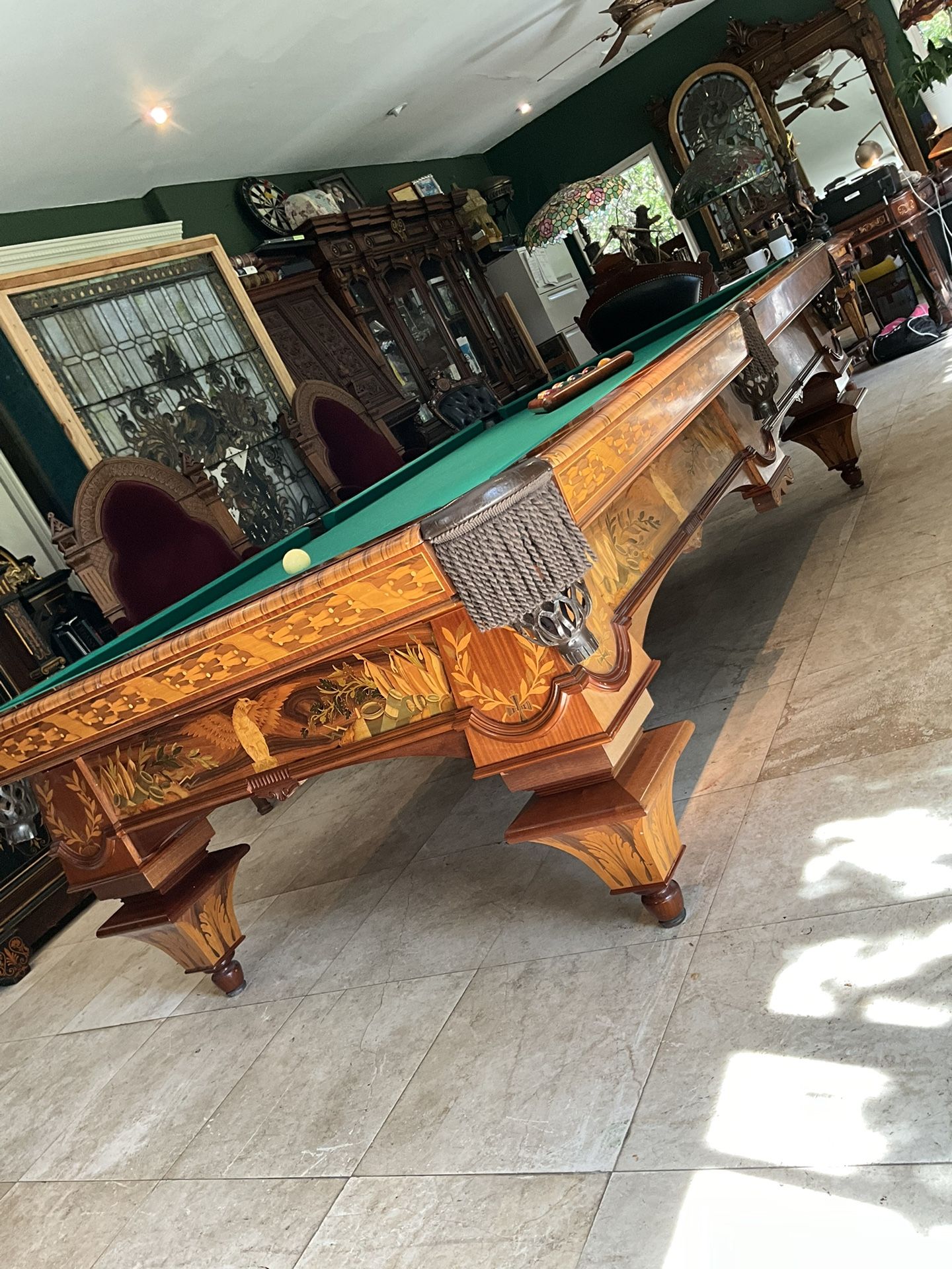 Dornfelder Pool Table -one Of A Kind Replica Of A Pool Table Made For Emperor Of Prussia Kaiser Wilhelm