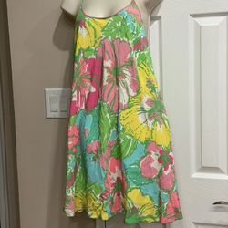 lilly pulitzer floral print dress size large in perfect condition, Worn One Time