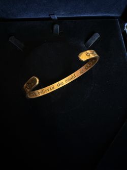 Graduate Gift Gold Color Bangle