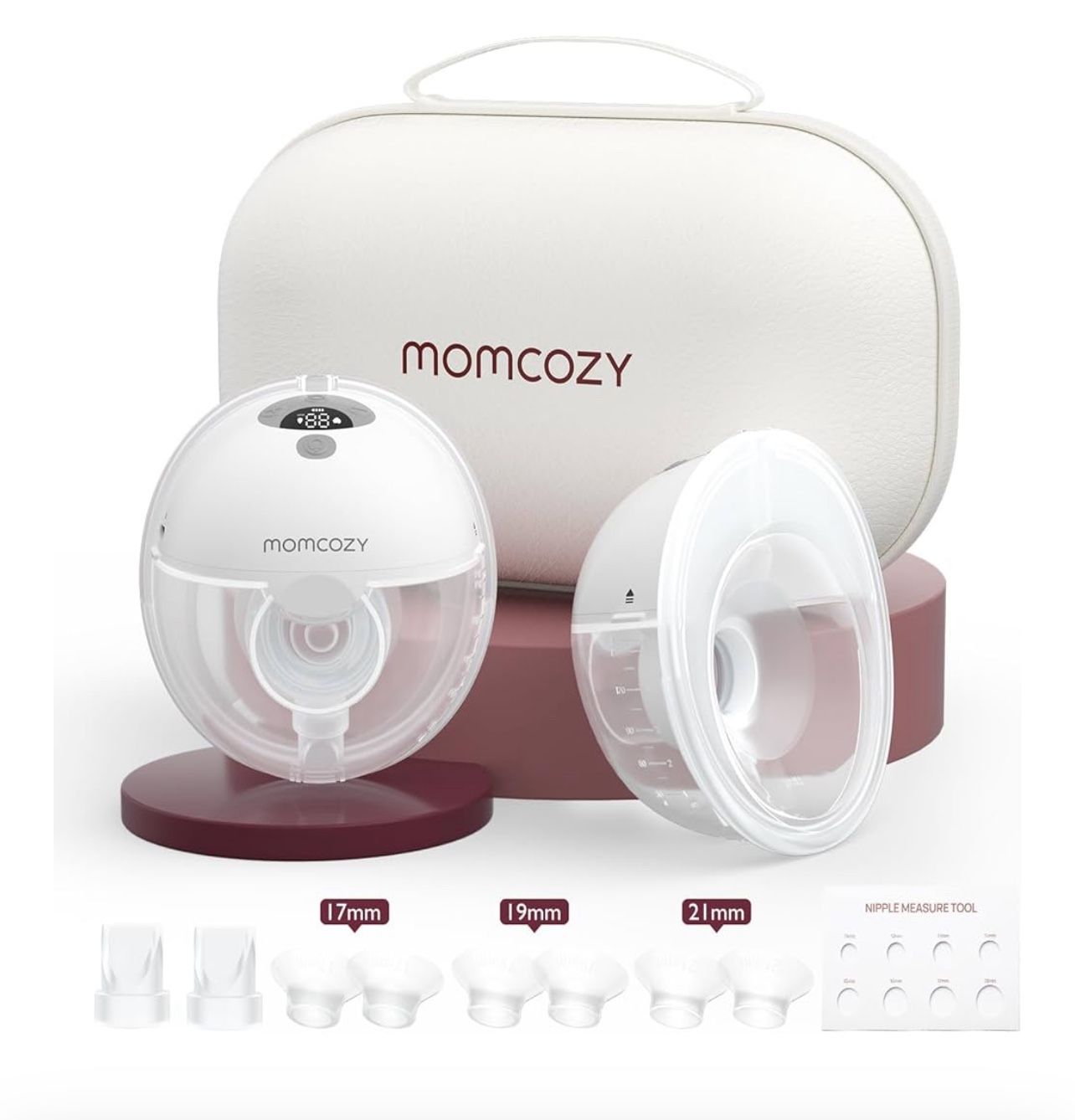 Momcozy M5 Hands-Free Wearable Breast Pump, Double-Sealed Flange for Baby-Like Comfort, 3 Modes & 9 Suction Levels, Portable Electric Pump