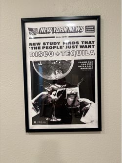 Disco + Tequila Framed Wall Art