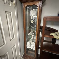 Curio Display Case With Light