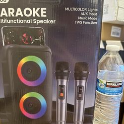 New KARAOKE Multifunctional Speaker with 2 mic