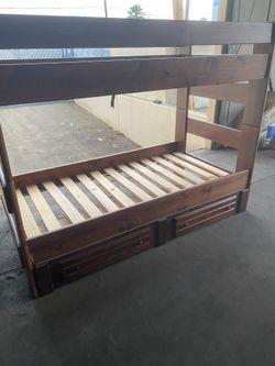 Bed Frame with Drawers