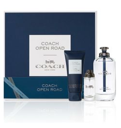Coach Open Road 3-Piece Set for Men - Includes Shower Gel, Full Size & Travel Size Cologne - BRAND NEW STIL IN BOX