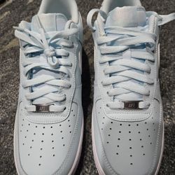 Men's Nike AIr Force 1 '07 Glacier Blue/ White - SIZE 10.5 - NEW - FJ4146-400