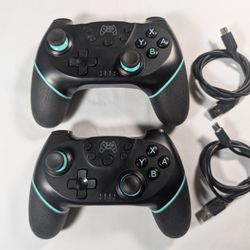 Wireless Pro Type Gaming Controllers Gamepad For Nintendo Switch / Blue & Black