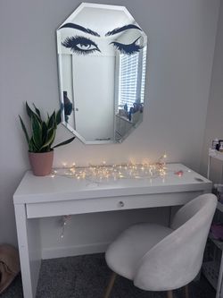Vanity, Mirror and Chair.