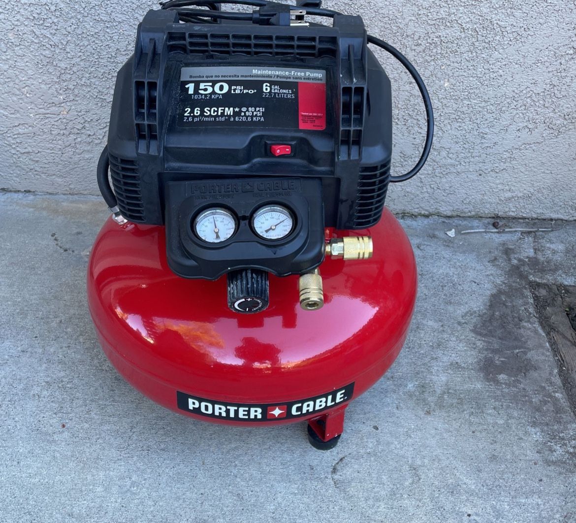 RIDGID 6 Gallon 150 PSI Portable Electric Pancake Air Compressor - Oil-Free