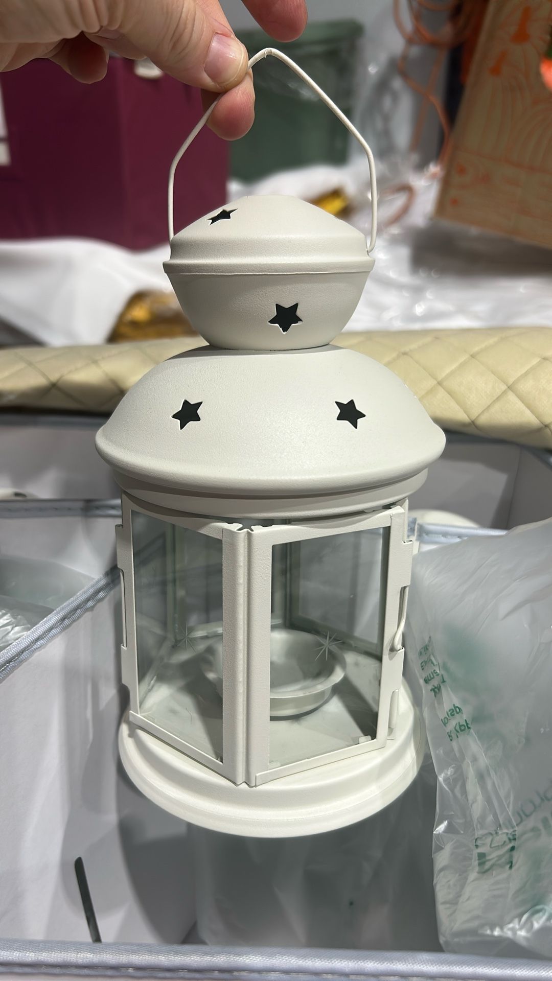 Rotera Lantern White Tea Light Candle Holder
