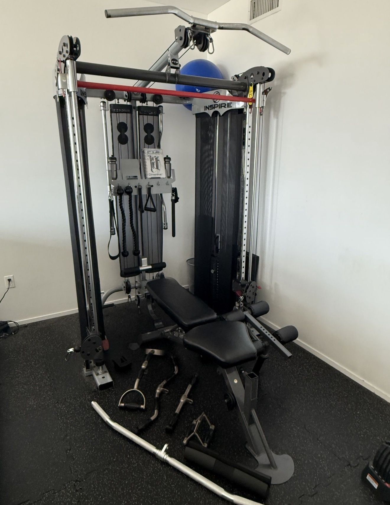 Inspire FT2 Functional Trainer – Fully Loaded + Leg Ext/Curl + Smith Bar + Gym Flooring