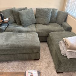 Sofa With 2 Matching Ottomans- MUST GET RID OF 