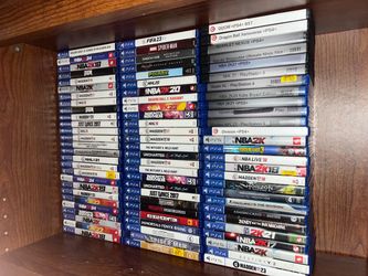 Three Large Stacks Of PlayStation 4 & 5 video game PS4 PS5 Video Games