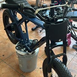 I got a Ridstar q20 looking to trade for a tuttio ,it has surron throttle,shimano mt200s,mud Gaurd,seat cover,new bars,bar pad just not in the pic,pai