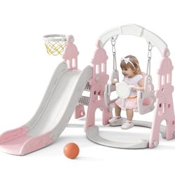 Toddler Swing And Slide Set