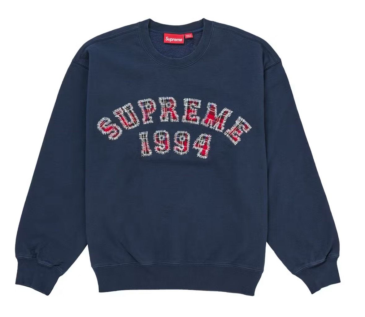 Supreme crewneck plaid Arc Navy Size XL