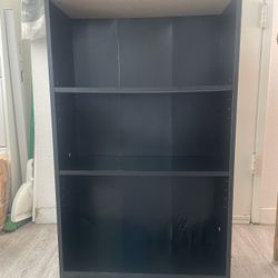 Black 3-shelf Bookcase