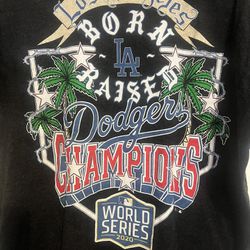 Born X Raised Los Angeles Dodgers World Series Champs 2020  47 Brand t shirt