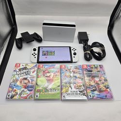 Nintendo switch oled with games