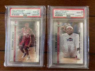 2003 Upper Deck LeBron James Rookie PSA Gem Mint 10 x 2