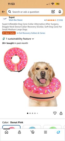 Dog donut cone for recovery
