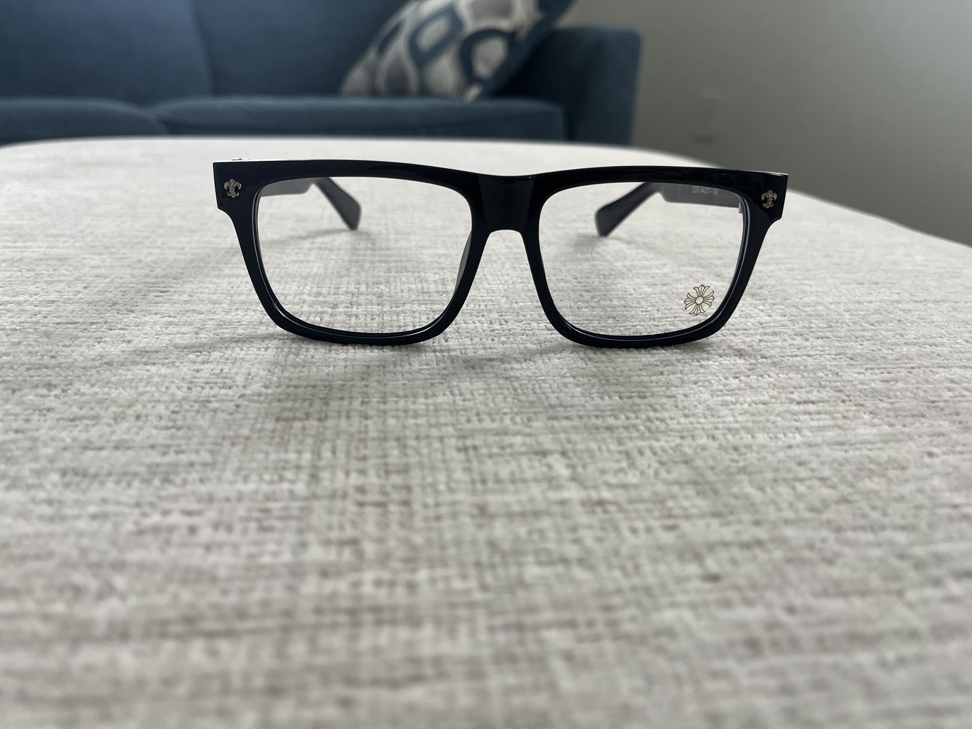 chrome hearts glasses 2 colors black and clear you get both