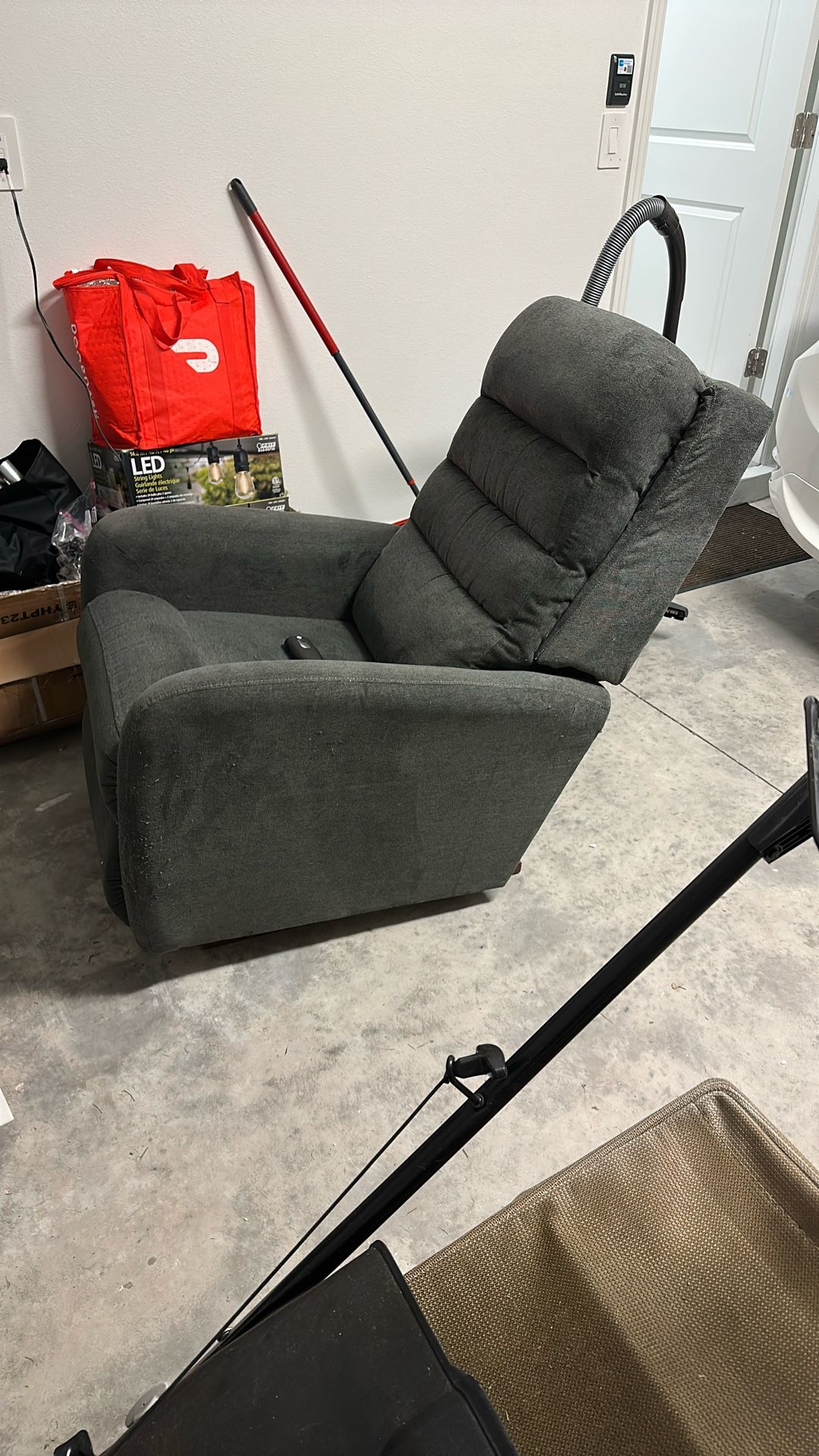 Gray LazBoy Power Rocking Recliner Chair